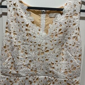 Loft White Lace Dress size 8